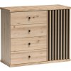 Casarredo Komoda 1D4S BARBUS dub artisan/černá Casarredo Komoda 1D4S BARBUS dub artisan/černá