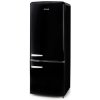 Retro chladnička s mrazničkou dole - čierna - DOMO DO91706R