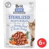 Brit Care Cat Sterilized Fillets in Jelly with Hearty Duck & Tender Turkey 6 x 85 g