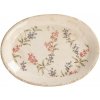 Clayre & Eef Keramický oválny podnos s lúčnymi kvetmi Monnia 25x18x3cm