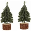 Vianočná dekorácia Stromček na kláte 19 cm, SET 2 KS Vianočná dekorácia Stromček na kláte 19 cm, SET 2 KS