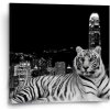 Sablio Obraz Mestský tiger - 50x50 cm Sablio Obraz Mestský tiger - 50x50 cm
