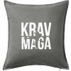 Nápis Krav Maga - Vankúš 50x50 - 50x50 - Iba poťah ( Tmavosivý melír ) Nápis Krav Maga - Vankúš 50x50 - 50x50 - Iba poťah ( Tmavosivý melír )
