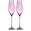 Diamante Silhouette Pink poháre na sekt 2 x 210 ml