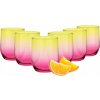 Glasmark Sada pohárov Tropic – ružovo-žlté sklo na džúsy a koktaily – 6 x 300 ml Glasmark Sada pohárov Tropic – ružovo-žlté sklo na džúsy a koktaily – 6 x 300 ml
