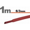 SOLEX Zmršťovacia trubička 6mm/3mm DRS6-3/RD červená SOLEX Zmršťovacia trubička 6mm/3mm DRS6-3/RD červená
