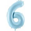 PartyDeco BALÓNIK fóliový číslo 6 svetlo modré 86 cm PartyDeco BALÓNIK fóliový číslo 6 svetlo modré 86 cm