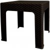 Mega Plast, plastový stôl BISTRO polyratan, rozmer 42,5 × 42,5 × 42 cm, wenge Mega Plast, plastový stôl BISTRO polyratan, rozmer 42,5 × 42,5 × 42 cm, wenge