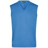 James & Nicholson pánsky sveter bez rukávov JN657 Ľadovo modrá