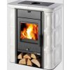 HAAS+SOHN kachlová kamna TREVISO MINI - černá, kachle slonová kost HAAS+SOHN kachlová kamna TREVISO MINI - černá, kachle slonová kost