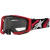 Okuliare VISION 8 LUAR, ALPINESTARS (červená/čierna, číre plexisklo) 2025 Okuliare VISION 8 LUAR, ALPINESTARS (červená/čierna, číre plexisklo) 2025
