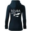 Scuba life - Mikina dámska trendy zipper s kapucňou - M ( Tmavomodrá (takmer čierna) ) Scuba life - Mikina dámska trendy zipper s kapucňou - M ( Tmavomodrá (takmer čierna) )