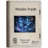 Drevené puzzle Fluorescenčný motýľ A4 Drevené puzzle Fluorescenčný motýľ A4