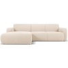! Micadoni Home rohová pohovka z textílie buklé Molino Béžová