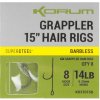 Korum GRAPPLER Hair Rig Barbless 38cm/0.30mm hook size 8