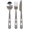 Lifeventure Knife Fork Spoon Set - Titanium