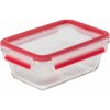 Emsa Clip&Close Glass Food Container 850 ml červená Emsa Clip&Close Glass Food Container 850 ml červená
