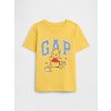 GAP Baby tričko s logom Gap & Medvídek Pú Žltá 4YRS GAP Baby tričko s logom Gap & Medvídek Pú Žltá 4YRS