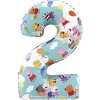 Fóliová číslica 2 - Prasiatko Peppa 66cm Fóliová číslica 2 - Prasiatko Peppa 66cm