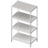 Skladový regál s perforovanými policemi 800x400x1800 mm | STALGAST, 981864080 inox Skladový regál s perforovanými policemi 800x400x1800 mm | STALGAST, 981864080 inox