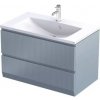 Oristo Brylant skrinka 79.6x45.5x50 cm závesná kúpeľňová skrinka pod umývadlo sivá OR36-SD2S-80-16R Oristo Brylant skrinka 79.6x45.5x50 cm závesná kúpeľňová skrinka pod umývadlo sivá OR36-SD2S-80-16R