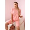 Fashionweek dámska súprava tričko + krátke legíny K9099 marhulová