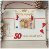 Darček na JUBILEUM 50 narodeniny drevená tabuľka 30x22cm Darček na JUBILEUM 50 narodeniny drevená tabuľka 30x22cm