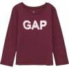 Dievčenské tričko s dlhým rukávom GAP, V-FRCH LOGO Vínová,Ružová, 5Y Dievčenské tričko s dlhým rukávom GAP, V-FRCH LOGO Vínová,Ružová, 5Y