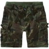 Brandit pánske cargo šortky PACKHAM vintage woodland Farba: zelený a hnedý maskáč, Veľkosť: XL Brandit pánske cargo šortky PACKHAM vintage woodland Farba: zelený a hnedý maskáč, Veľkosť: XL