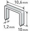 EXTOL PREMIUM 8852203 spony, balení 1000ks, 10mm, 10,6x0,52x1,2mm