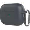 AppleKing silikónový ochranný obal s karabínou pre AirPods Pro 2 (2022) s konektorom Lightning - tmavosivý - možnosť vrátiť tovar ZADARMO do 30tich dní AppleKing silikónový ochranný obal s karabínou pre AirPods Pro 2 (2022) s konektorom Lightning - tmavosivý - možnosť vrátiť tovar ZADARMO do 30tich dní