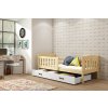 Interbeds Jednolôžková posteľ Kubus2 prírodná 160x80 s matracom a šuplíkom - biela Interbeds Jednolôžková posteľ Kubus2 prírodná 160x80 s matracom a šuplíkom - biela