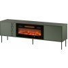 CMM Cama RTV skriňa EF + krb čierna TRESSE 180x40x54,5 matná zelená CMM Cama RTV skriňa EF + krb čierna TRESSE 180x40x54,5 matná zelená