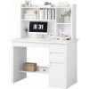 Detský písací stôl Rebiko s policami, biela MDF 100x45x131 cm Detský písací stôl Rebiko s policami, biela MDF 100x45x131 cm