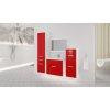 Kúpeľňová zostava LORETTO A - Biely/Červený lesk Kúpeľňová zostava LORETTO A - Biely/Červený lesk