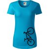 Bicykel na výšku - Dámske tričko z organickej bavlny Origin (GOTS) - M ( Svetlý tyrkys ) Bicykel na výšku - Dámske tričko z organickej bavlny Origin (GOTS) - M ( Svetlý tyrkys )