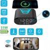 LED stolná bezdrôtová nabíjačka + Spy kamera 4K s IR LED + Wifi P2P s hodinami + budíkom LED stolná bezdrôtová nabíjačka + Spy kamera 4K s IR LED + Wifi P2P s hodinami + budíkom