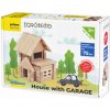 Drevené kocky Igroteco Dom s garážou 75 dielikov Drevené kocky Igroteco Dom s garážou 75 dielikov
