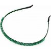 Čelenka do vlasov s brúsenými korálkami - zelená smaragdová Čelenka do vlasov s brúsenými korálkami - zelená smaragdová