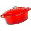 Liatinový pekáč 30cm smaltovaný 4,4l s pokrievkou červený Liatinový pekáč 30cm smaltovaný 4,4l s pokrievkou červený