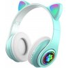 Bezdrôtové slúchadlá s mačacími ušami - modré Bezdrôtové slúchadlá s mačacími ušami - modré