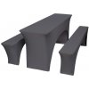 TENTino Elastický poťah STANDARD na pivný set 220x50 - 220x70 cm Farba obrusu: TMAVOŠEDÁ / ANTRACIT TENTino Elastický poťah STANDARD na pivný set 220x50 - 220x70 cm Farba obrusu: TMAVOŠEDÁ / ANTRACIT