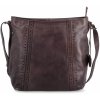 Kožená crossbody kabelka Noelia Bolger so vzorom tmavohnedá 2029 Kožená crossbody kabelka Noelia Bolger so vzorom tmavohnedá 2029