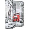 vidaXL Room Divider skladací 160 x 170 cm London Bus čierno-biely