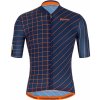 SANTINI Cyklistický dres s krátkym rukávom - SLEEK DINAMO - oranžová/modrá XL SANTINI Cyklistický dres s krátkym rukávom - SLEEK DINAMO - oranžová/modrá XL