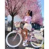 Lavida Dámsky retro bicykel 7-prevodový [A] Ružový, biele kolesá 28