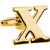Bubibubi Manžetový gombík zlaté písmeno X Bubibubi Manžetový gombík zlaté písmeno X