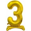 Godan Samostojaci fóliový balón 3 zlatý 74 cm Godan Samostojaci fóliový balón 3 zlatý 74 cm