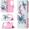 Peňaženkové 3D puzdro DRAWING na Huawei P50 Pro - Peach Blossom Butterfly Peňaženkové 3D puzdro DRAWING na Huawei P50 Pro - Peach Blossom Butterfly