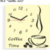 Oranžové hodiny na stenu Coffee Time vanilla-ecru Oranžové hodiny na stenu Coffee Time vanilla-ecru